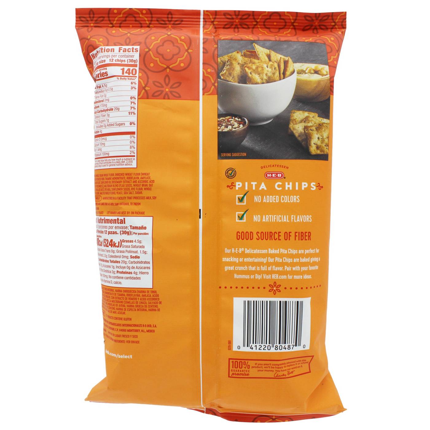HEB Wheat & Grain Pita Chips Shop Chips at HEB