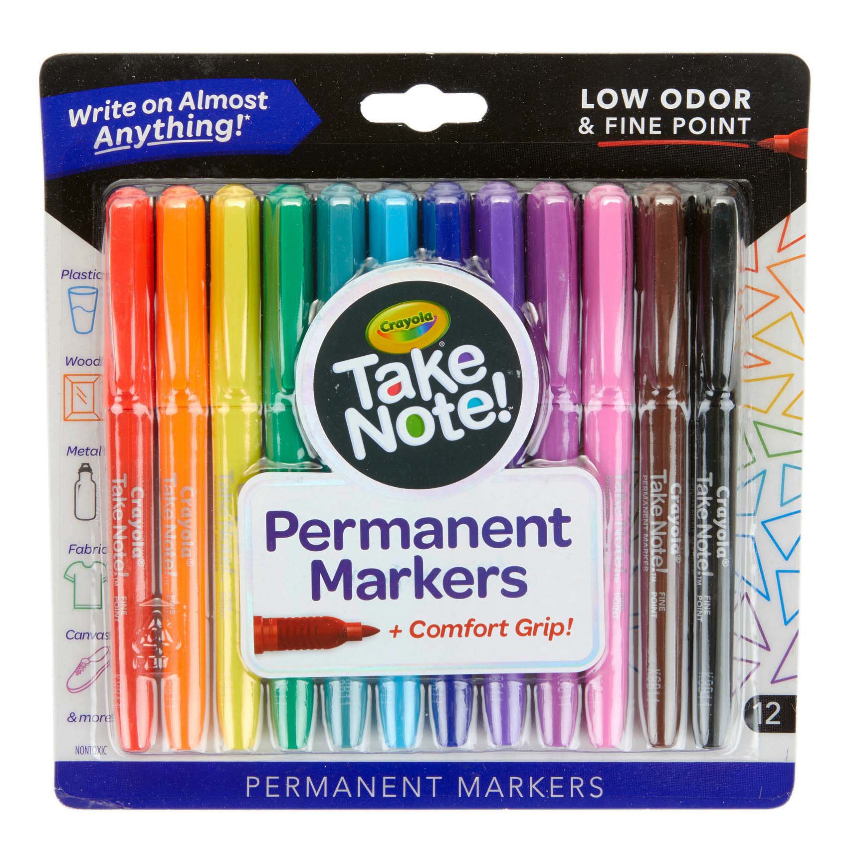 Crayola Take Note Permanent Markers Shop Highlighters & DryErase at