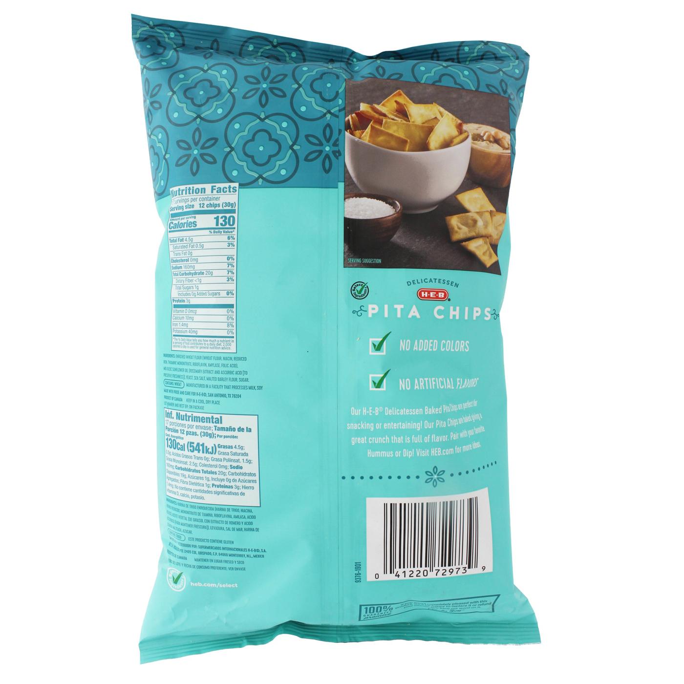 H-E-B Sea Salt Pita Chips; image 2 of 2
