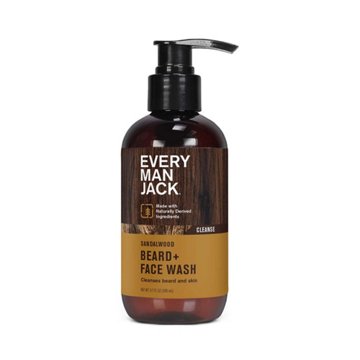 Every Man Jack Beard + Face Wash - Sandalwood, 6.7 oz