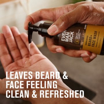 Every Man Jack Beard + Face Wash - Sandalwood, 6.7 oz