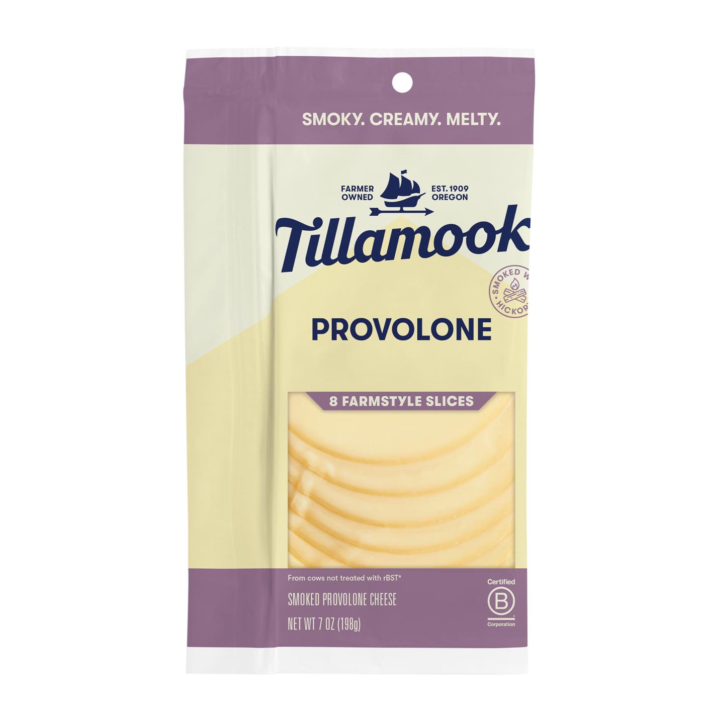 Tillamook Smoked Provolone Sliced Cheese, Thick Cut; image 1 of 5