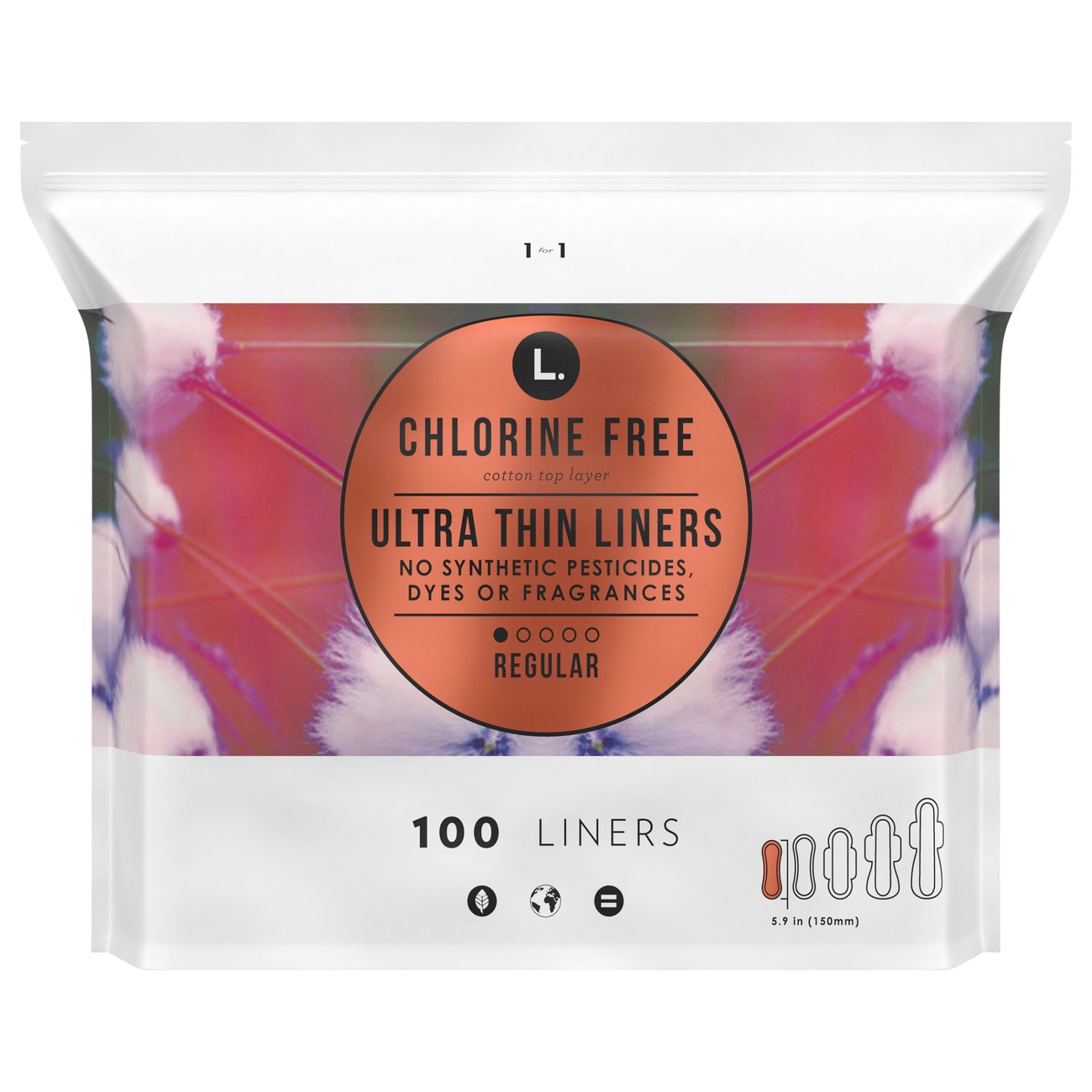 L. Chlorine Free Ultra Thin Liners Regular Shop Pads & liners at HEB