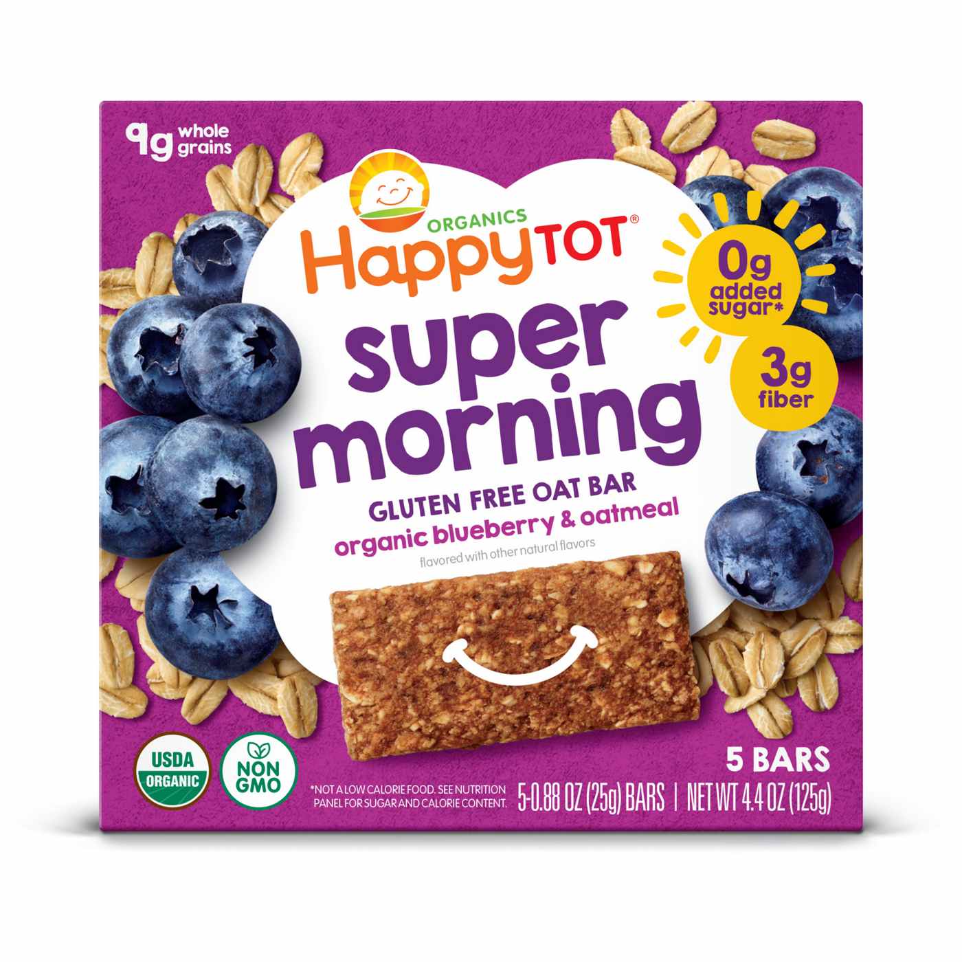 Happy Tot Organics Super Morning Gluten Free Oat Bar Organic Blueberries &; image 1 of 8