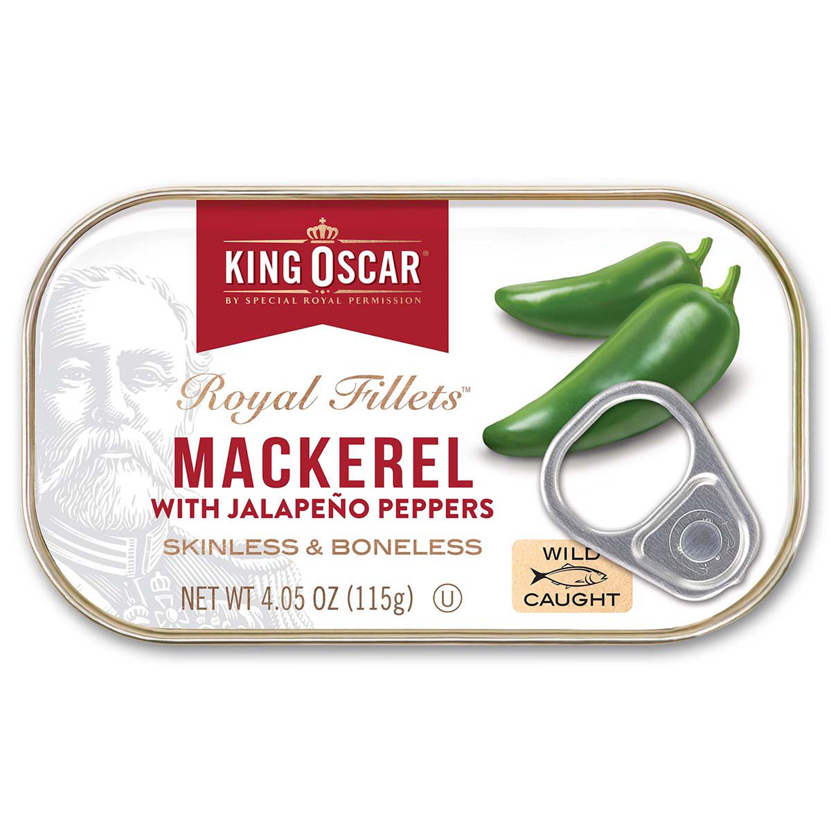 King Oscar Royal Fillets Mackerel with Jalapeno Peppers Shop Seafood