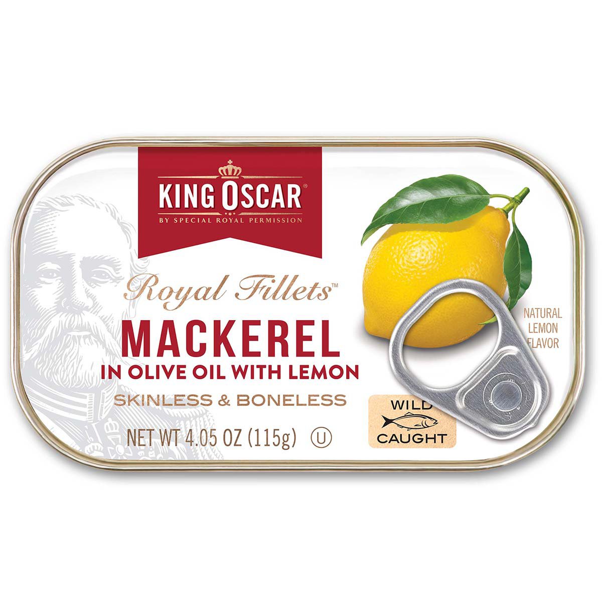 King Oscar Royal Fillets Mackerel in Olive Oil with Lemon Shop Seafood at HEB