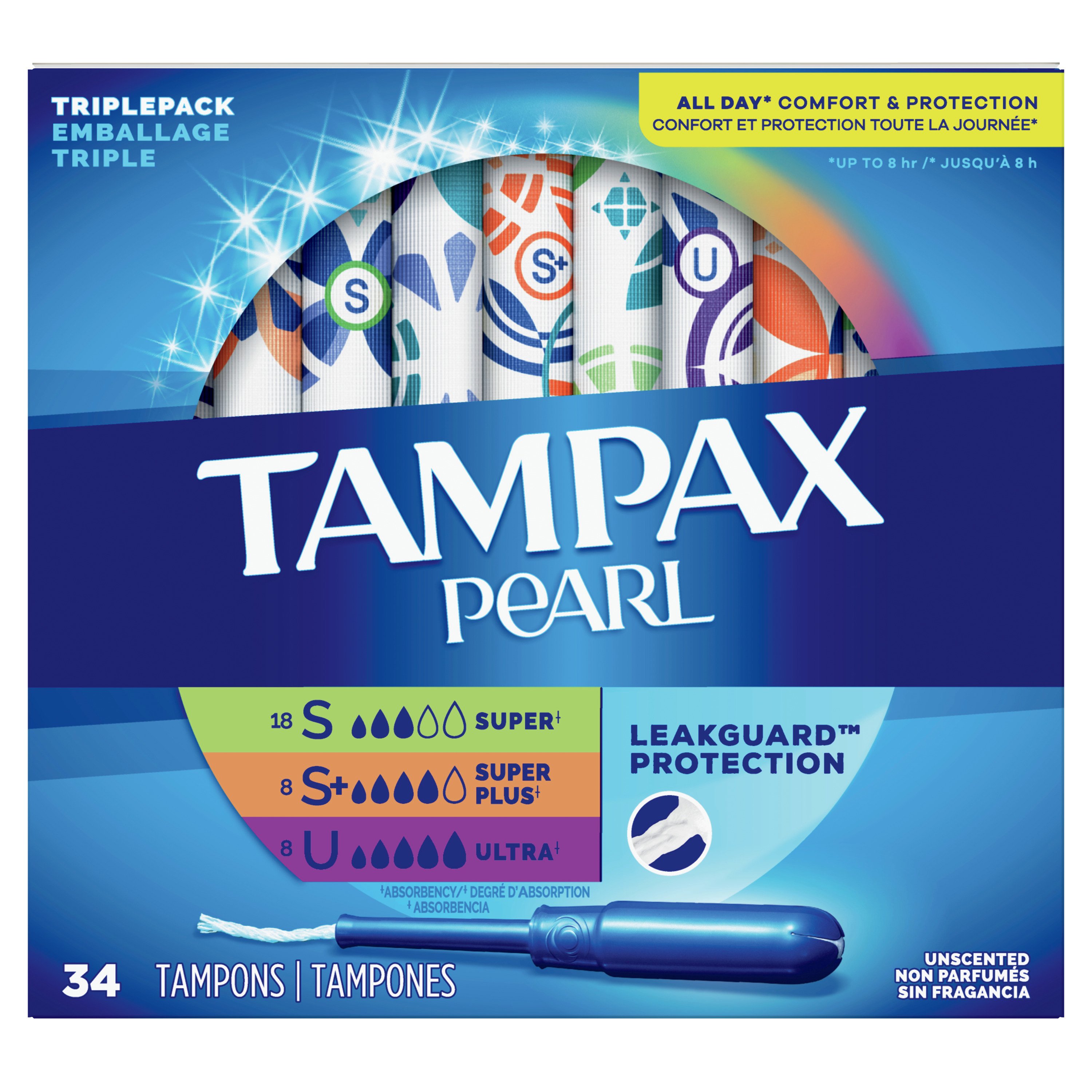 Tampax Pearl Regular Absorbency Plastic Tampons, Unscented, 36 - Walmart.com