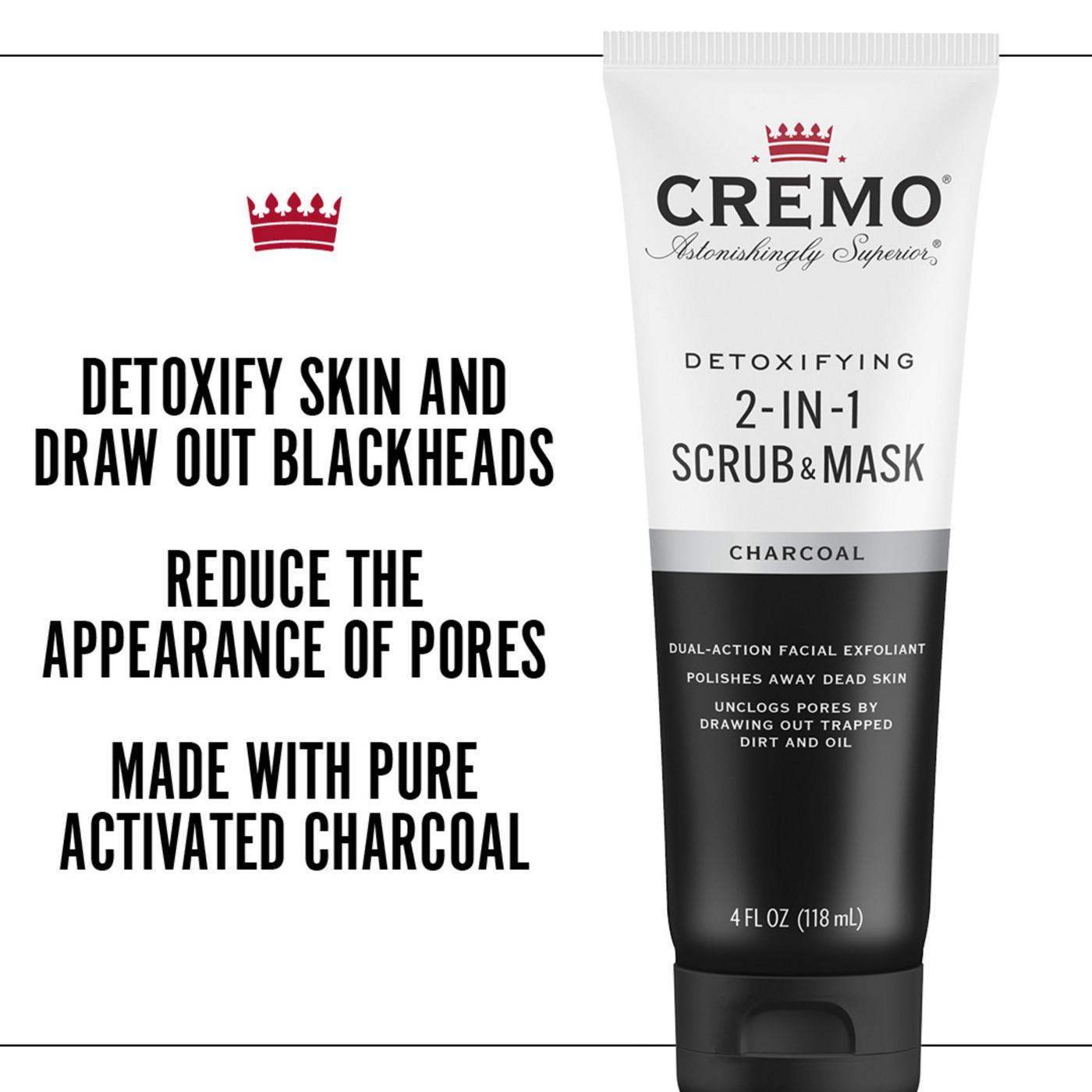 Cremo Detoxifying Charcoal 2-in-1 Scrub & Mask; image 2 of 7