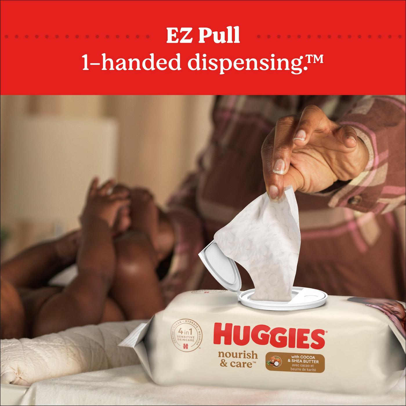 Huggies Nourish & Care Baby Wipes with Cocoa & Shea Butter; image 3 of 6