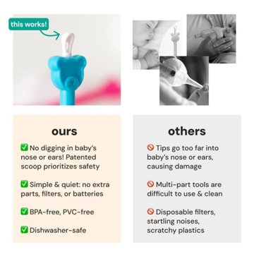 Oogiebear Baby Nose and Ear Cleaner, Booger and Ear Wax Picker