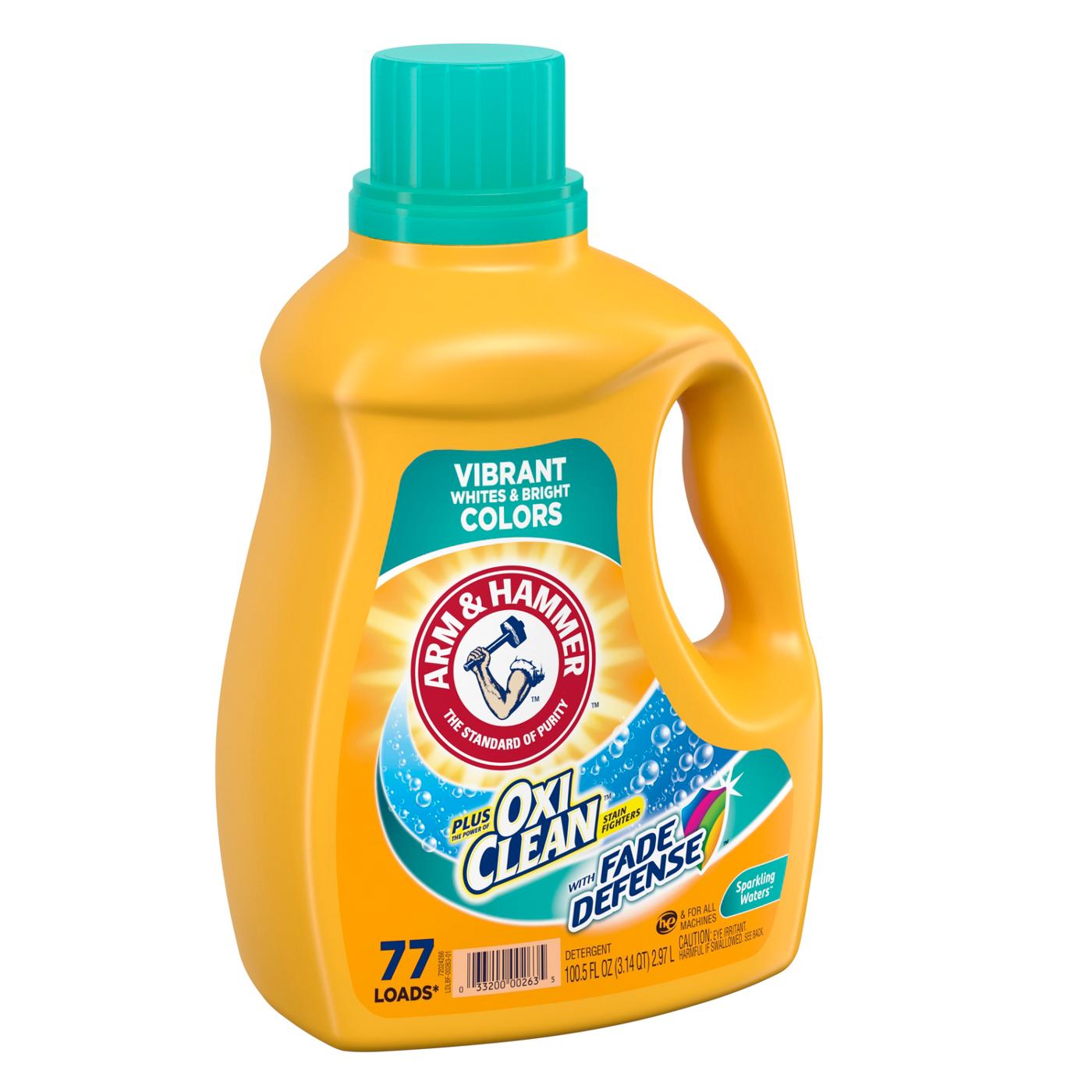 Arm & Hammer Plus OxiClean Sparkling Waters HE Liquid Laundry Detergent 77 Loads; image 2 of 3