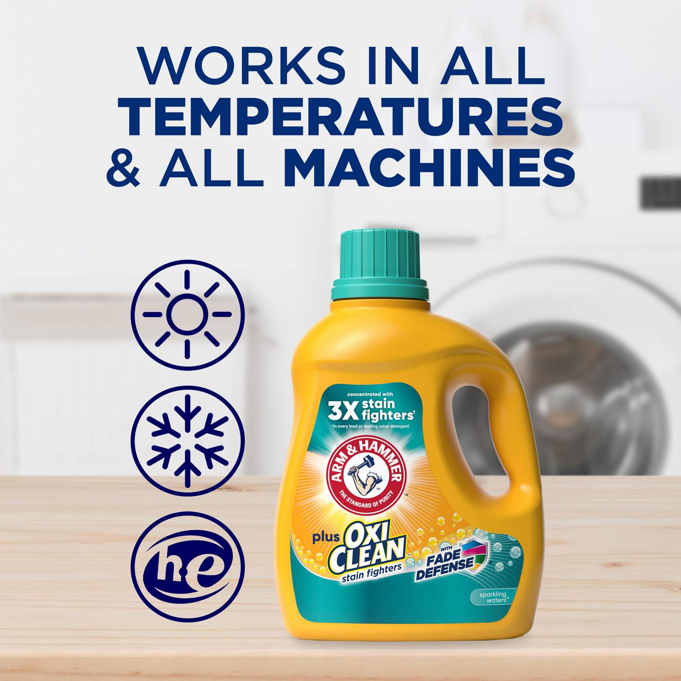 Arm & Hammer Plus OxiClean Sparkling Waters HE Liquid Laundry Detergent
