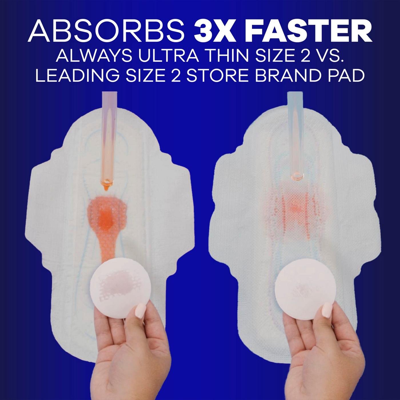 Always Ultra Thin Overnight Pads with Wings, Extra Heavy Overnight, Unscented Size 5; image 2 of 9
