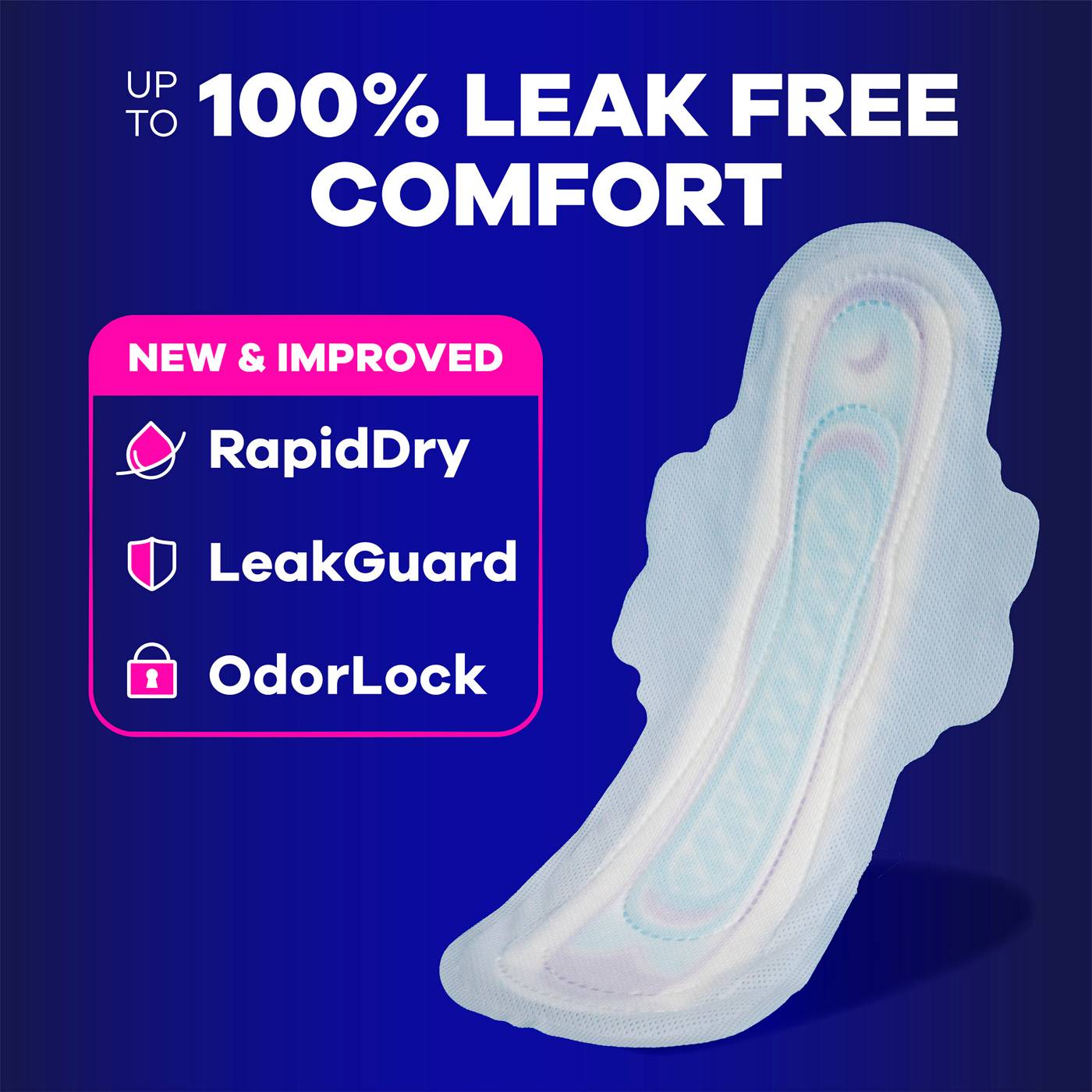 Always Ultra Thin Overnight Pads with Wings, Extra Heavy Overnight, Unscented Size 5; image 8 of 9