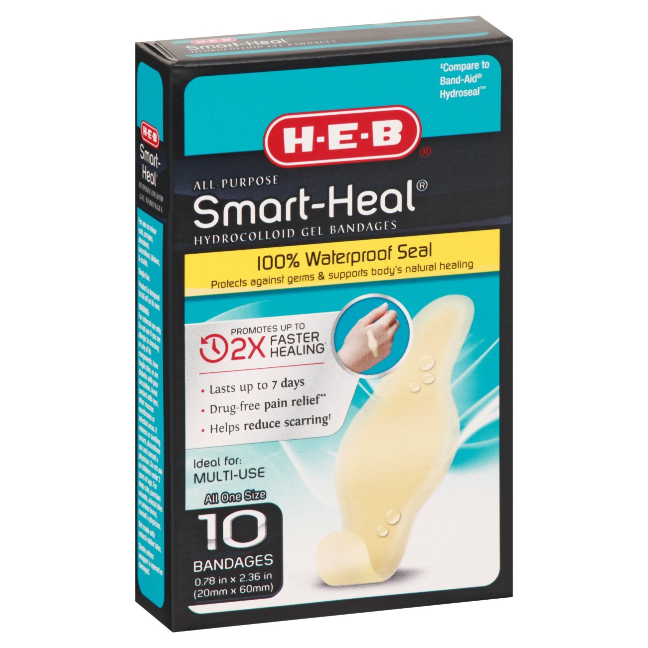 H-E-B Smart Heal Waterproof All Purpose Gel Bandages