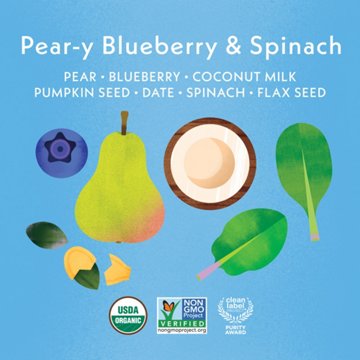 Once Upon a Farm Organic Smart Blend Baby Food Pouch - Pear-y Blueberry & Spinach