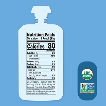 Once Upon a Farm Organic Smart Blend Baby Food Pouch - Pear-y Blueberry & Spinach