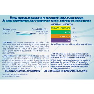 o.b. Tampons - Ultra Absorbency (No Applicator), 40 ct