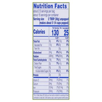 SKINNYPOP Microwavable Popcorn - Sea Salt, 6 ct