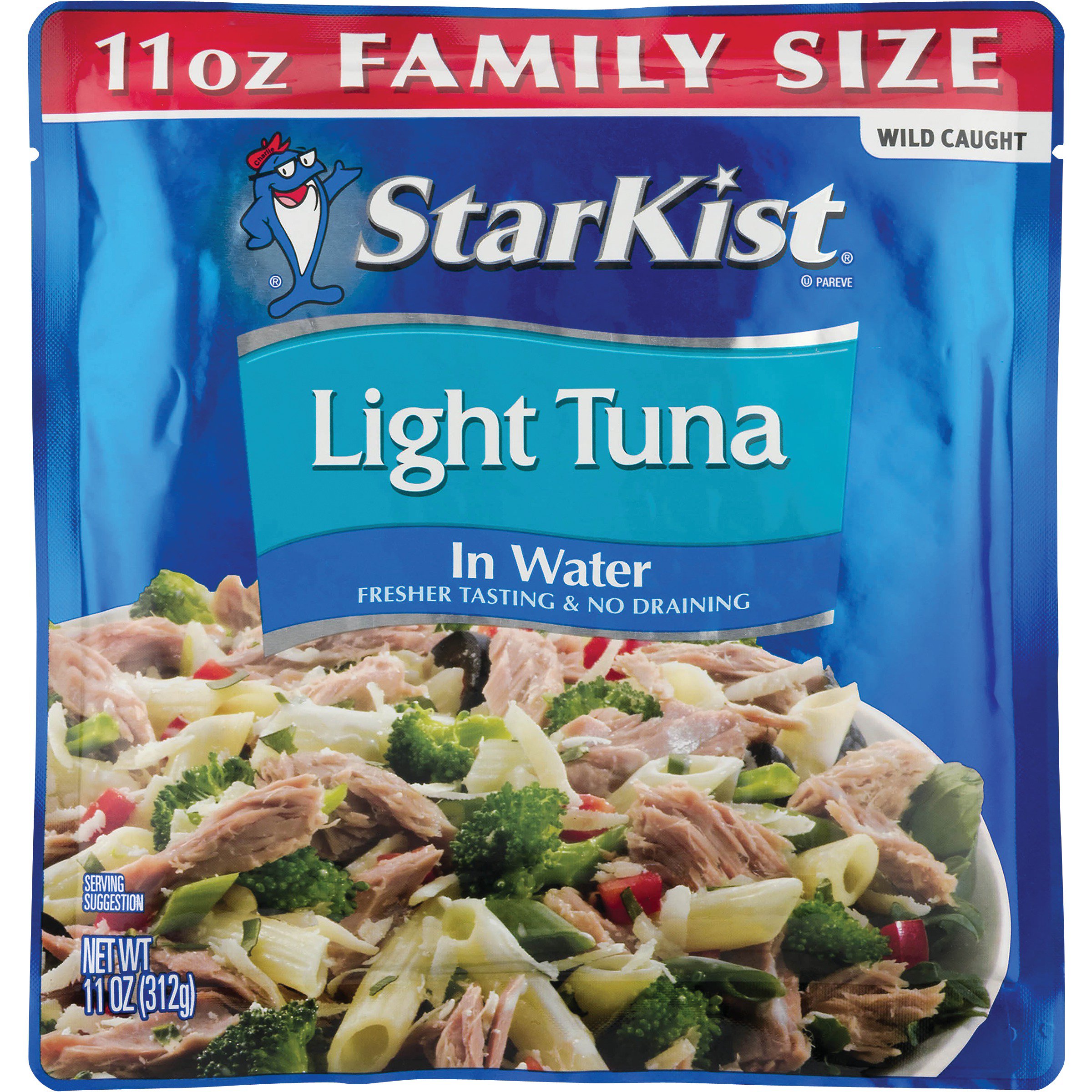 starkist-light-tuna-in-water-pouch-family-size-shop-seafood-at-h-e-b