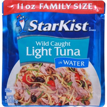 StarKist Light Tuna in Water Pouch Family Size, 11 oz