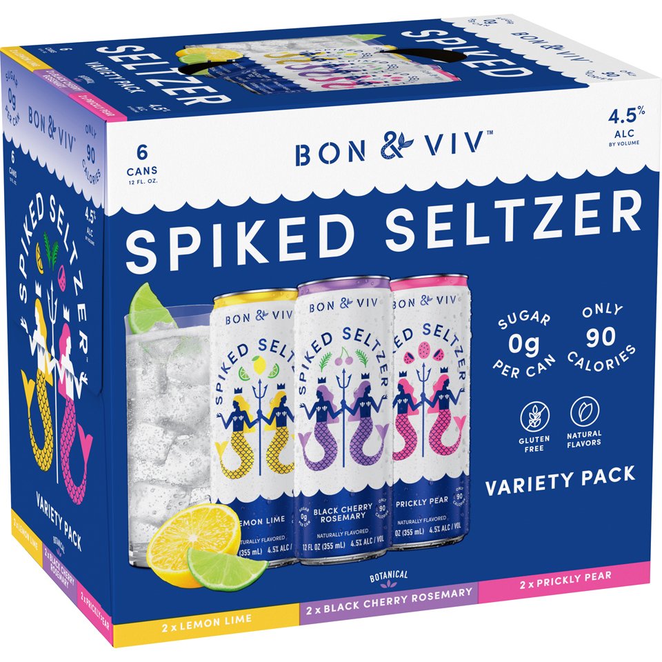 Bon & Viv Spiked Seltzer 12 oz Cans Variety Pack Shop Malt Beverages