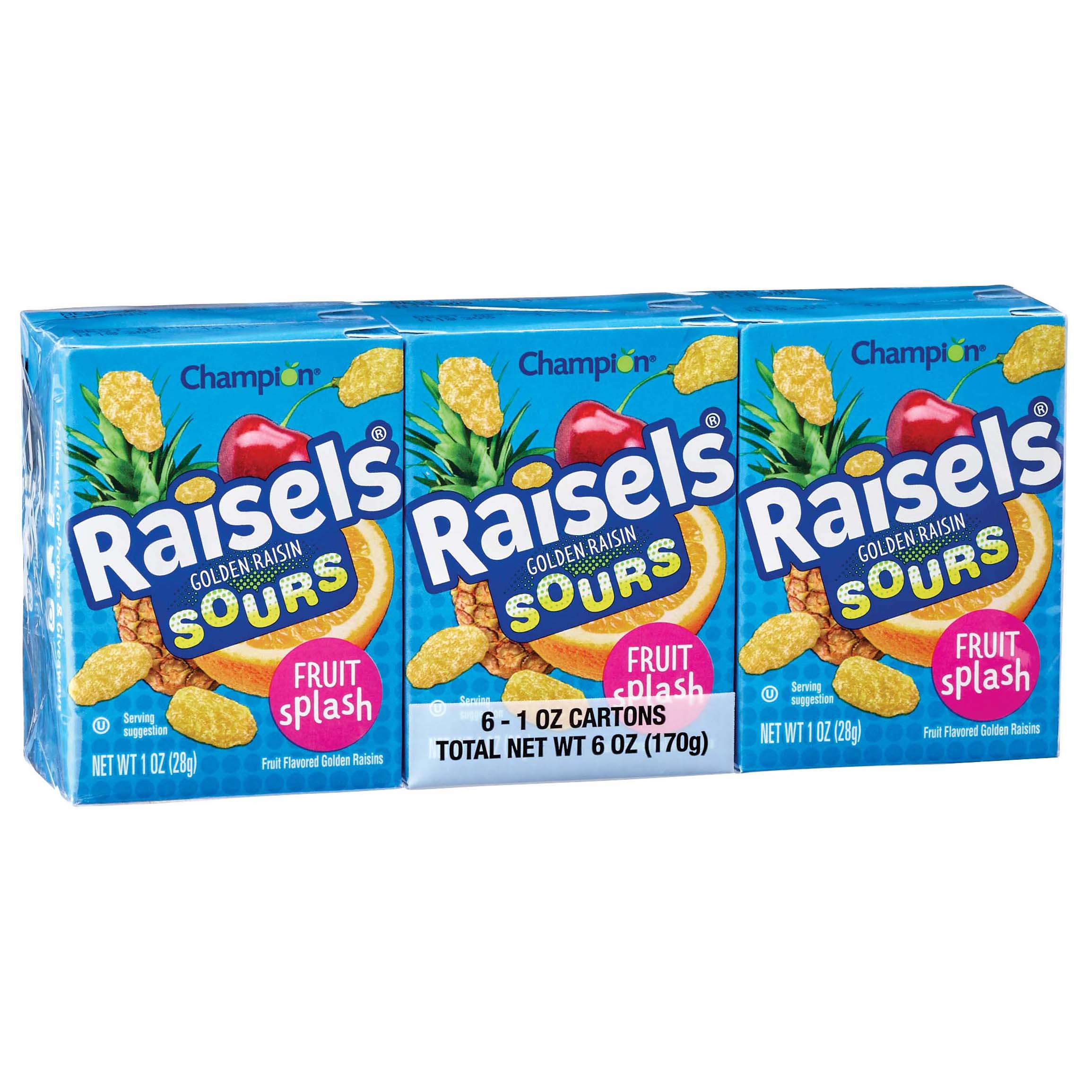 Champion Raisels Sours Fruit Splash Golden Raisins Shop Fruit at HEB