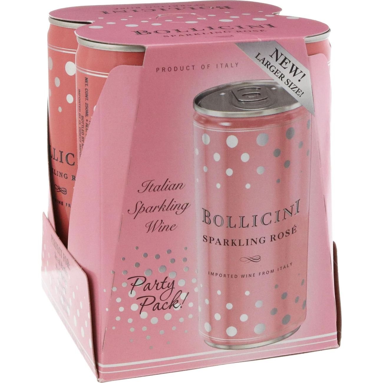 Bollicini Sparkling Rosé Wine 4 pk Cans, 250 ml