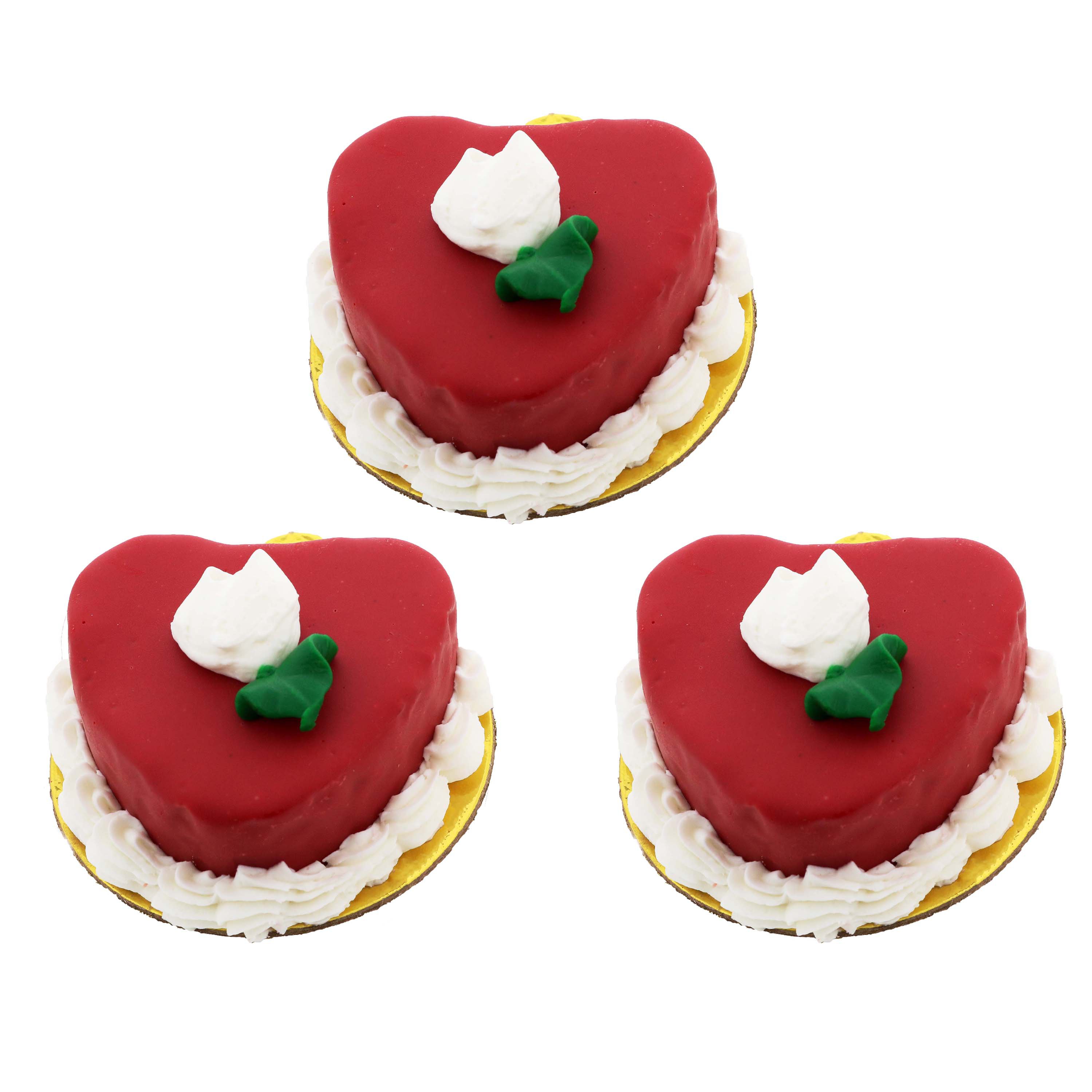 H-E-B Bakery Valentine's Heart-Shaped Mini White Cakes