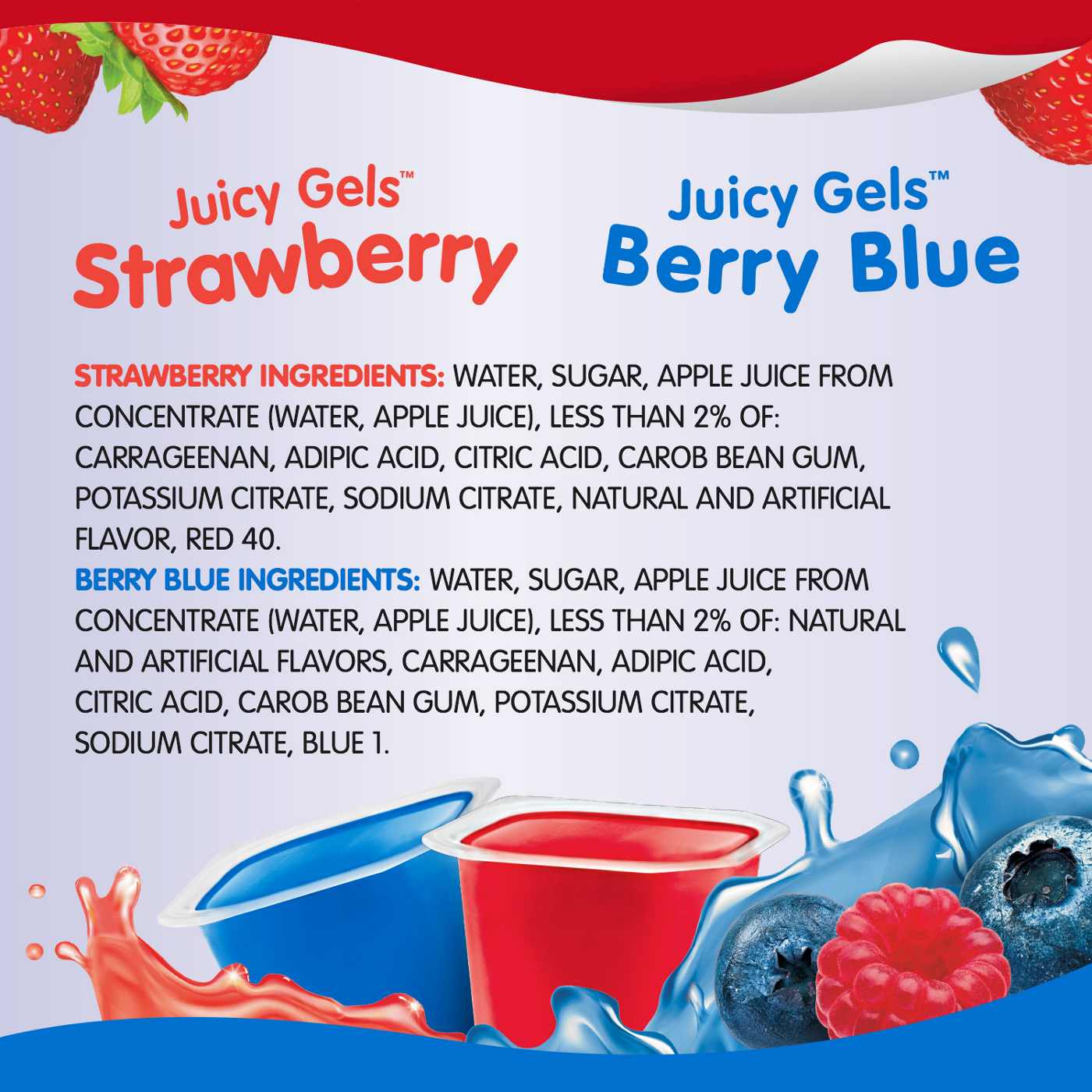 Snack Pack Strawberry & Berry Blue Juicy Gels Cups Family Pack; image 3 of 7