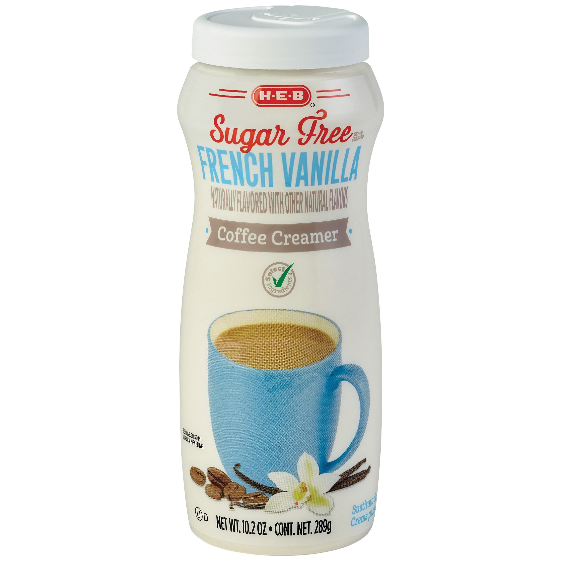 HEB Select Ingredients Sugar Free French Vanilla Powdered Coffee Creamer Shop Coffee Creamer