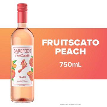 Barefoot Peach Moscato California Sweet Wine, 750 mL