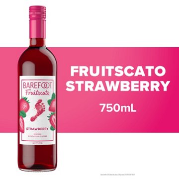 Barefoot Strawberry Moscato California Sweet Wine, 750 mL