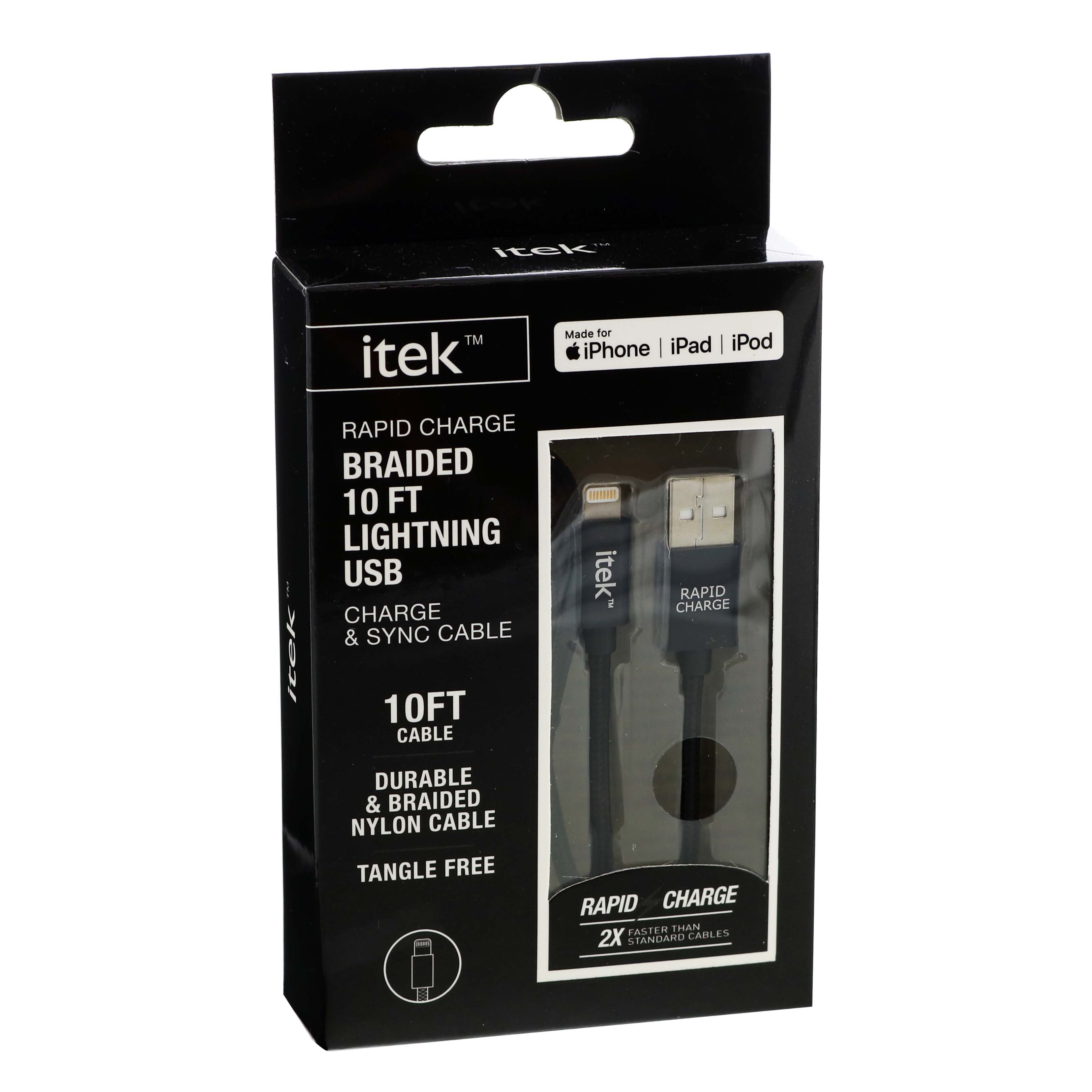 Itek 10 Foot Lightning Pin Cable Shop Phone chargers at HEB