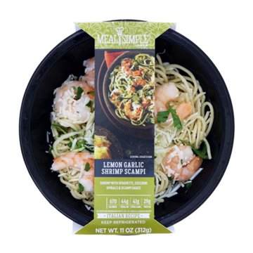 Meal Simple by H-E-B Lemon Garlic Shrimp Scampi Bowl, 11 oz