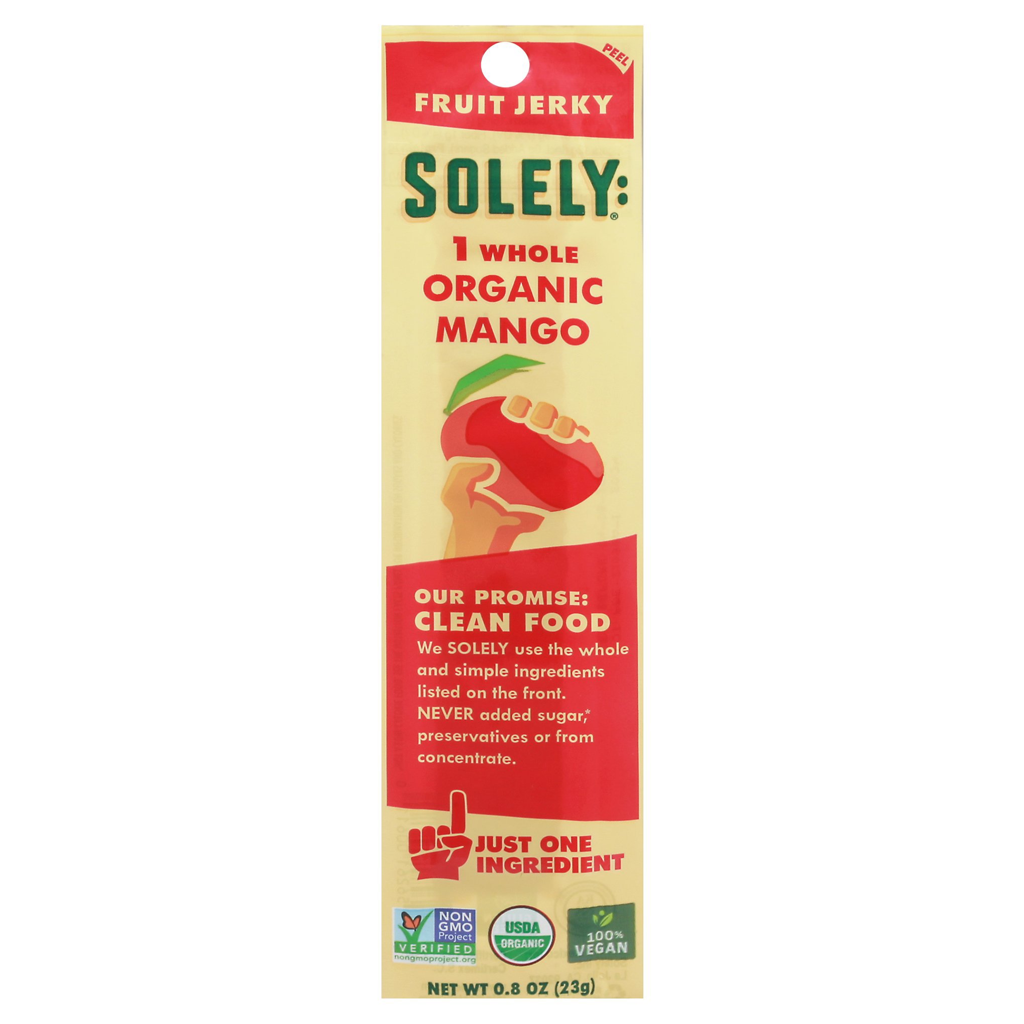 Solely Organic Fruit Jerky Mango Shop Granola & snack bars at HEB