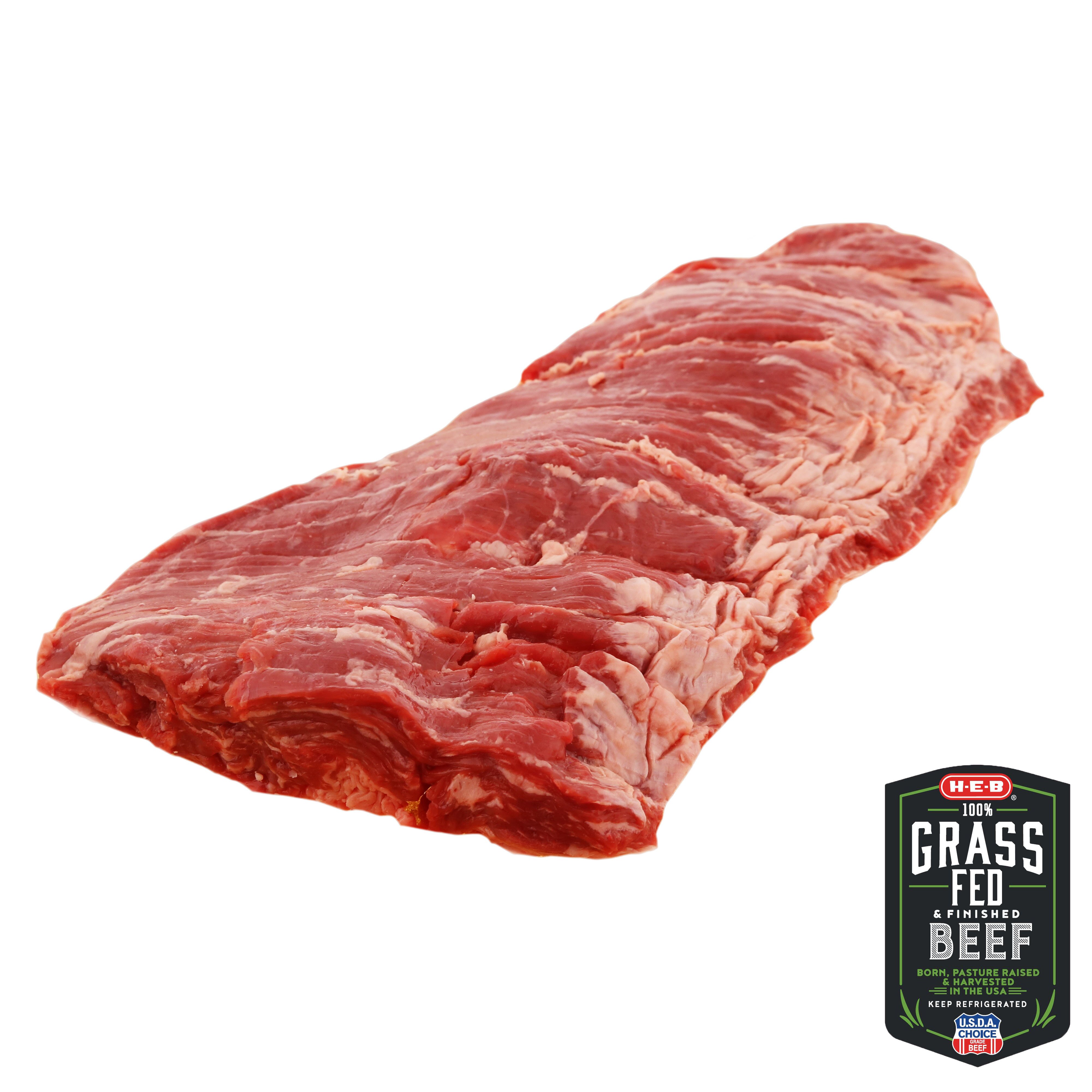 HEB Grass Fed & Finished Beef Outside Skirt Steak USDA Choice