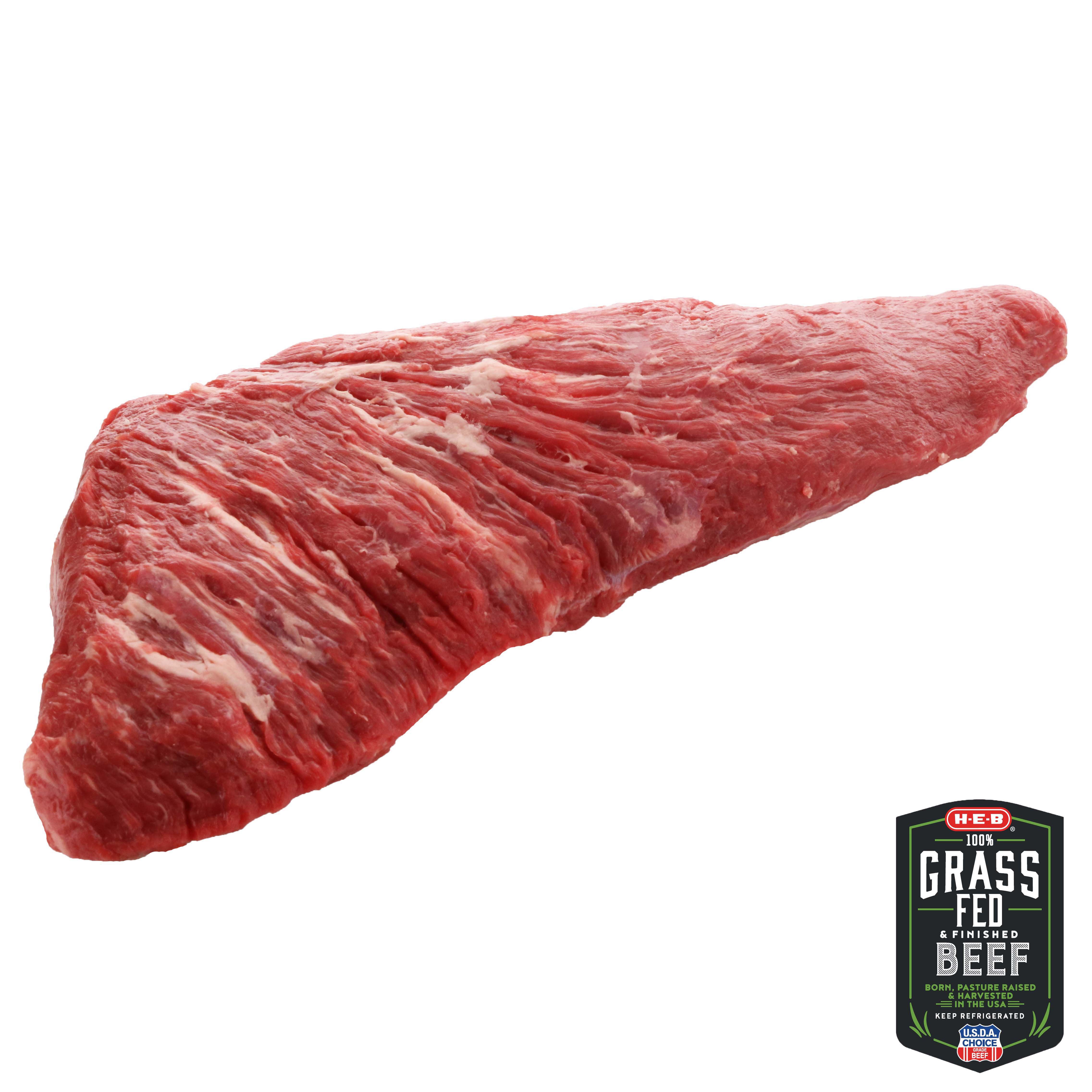 H E B Grass Fed And Finished Beef Boneless Tri Tip Roast Usda Choice