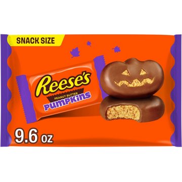 Reese's Milk Chocolate Snack Size Peanut Butter Pumpkins Halloween Candy Bag