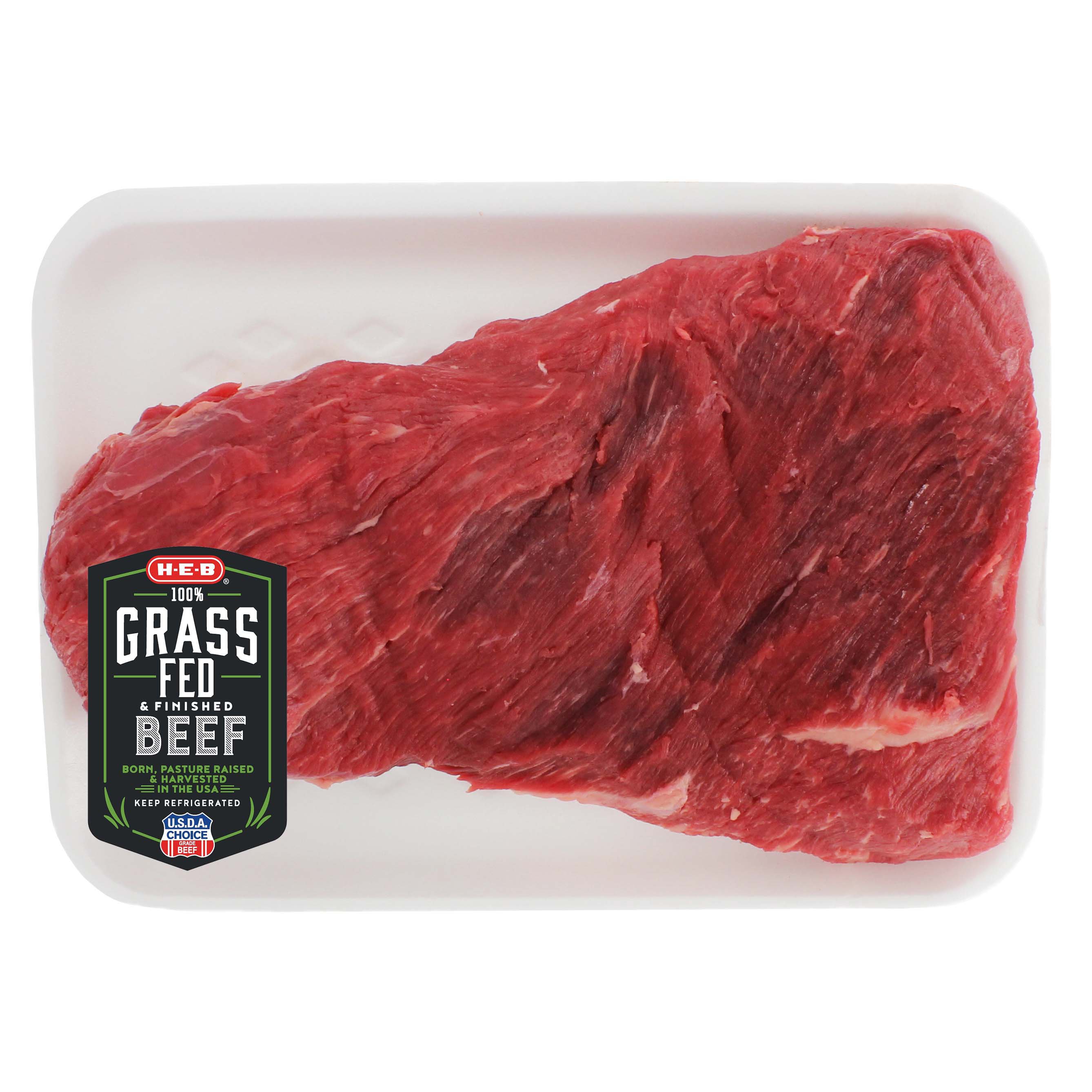 HEB Grass Fed & Finished Beef Boneless TriTip Roast USDA Choice