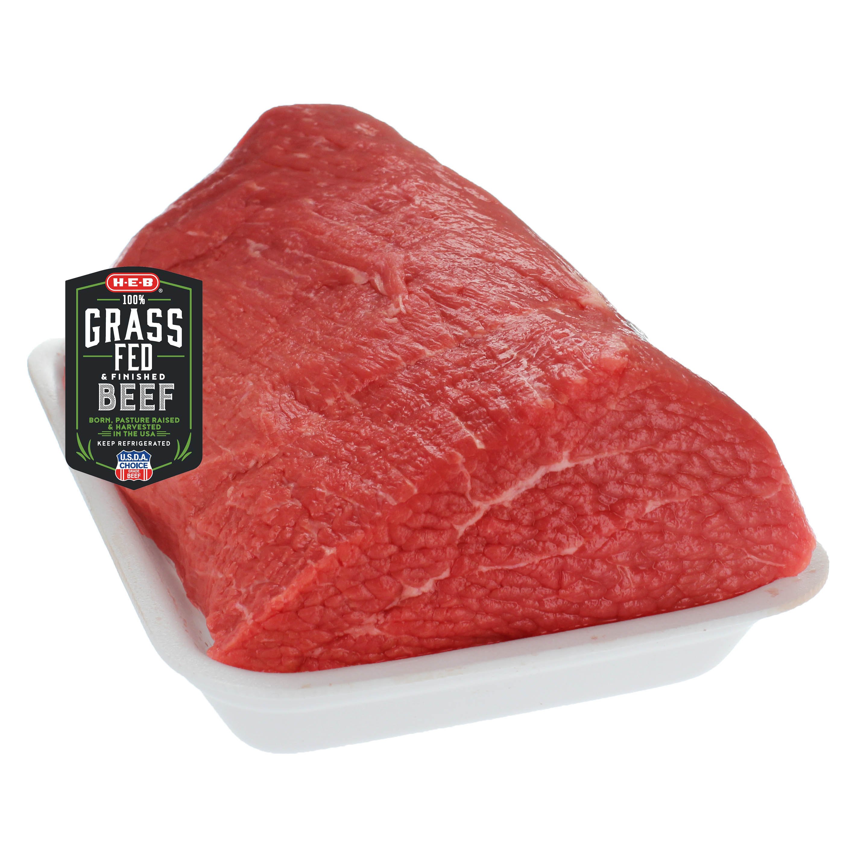 HEB Grass Fed Beef Eye of Round Roast Boneless, USDA Choice Shop