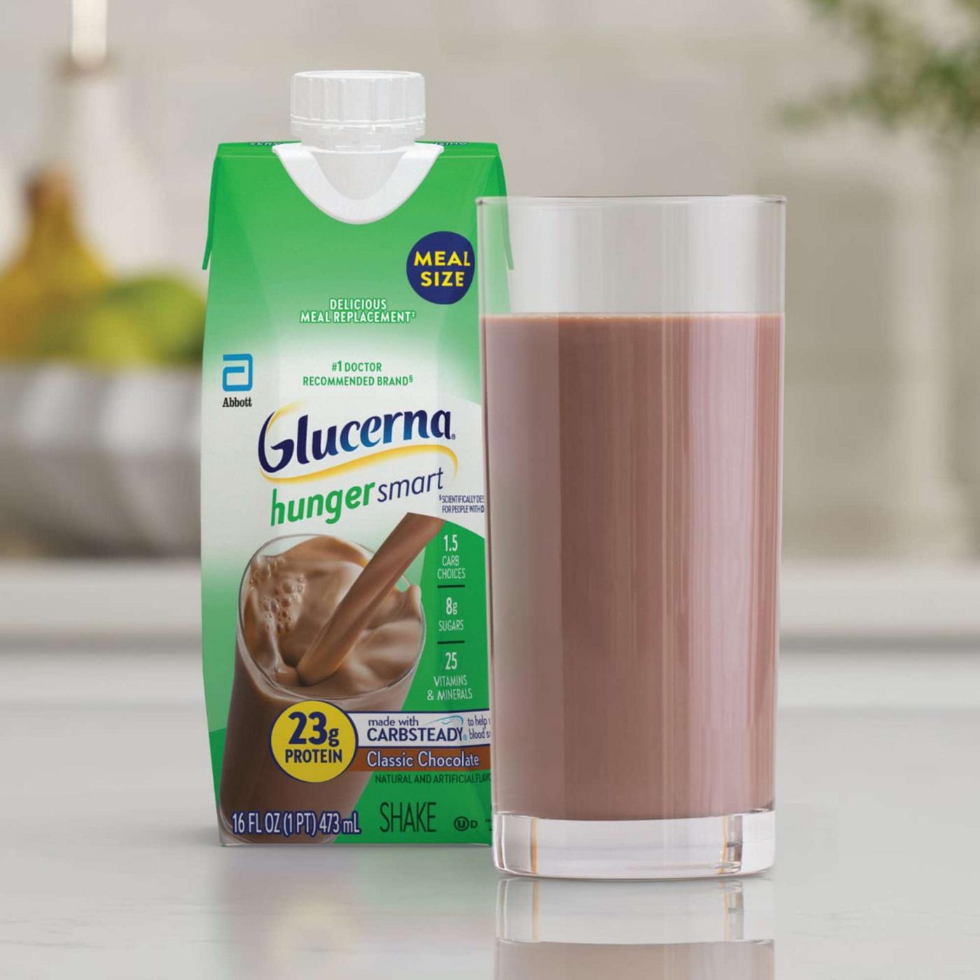 Glucerna Hunger Smart Meal Size Shakes, 23g Protein - Classic Chocolate; image 9 of 13