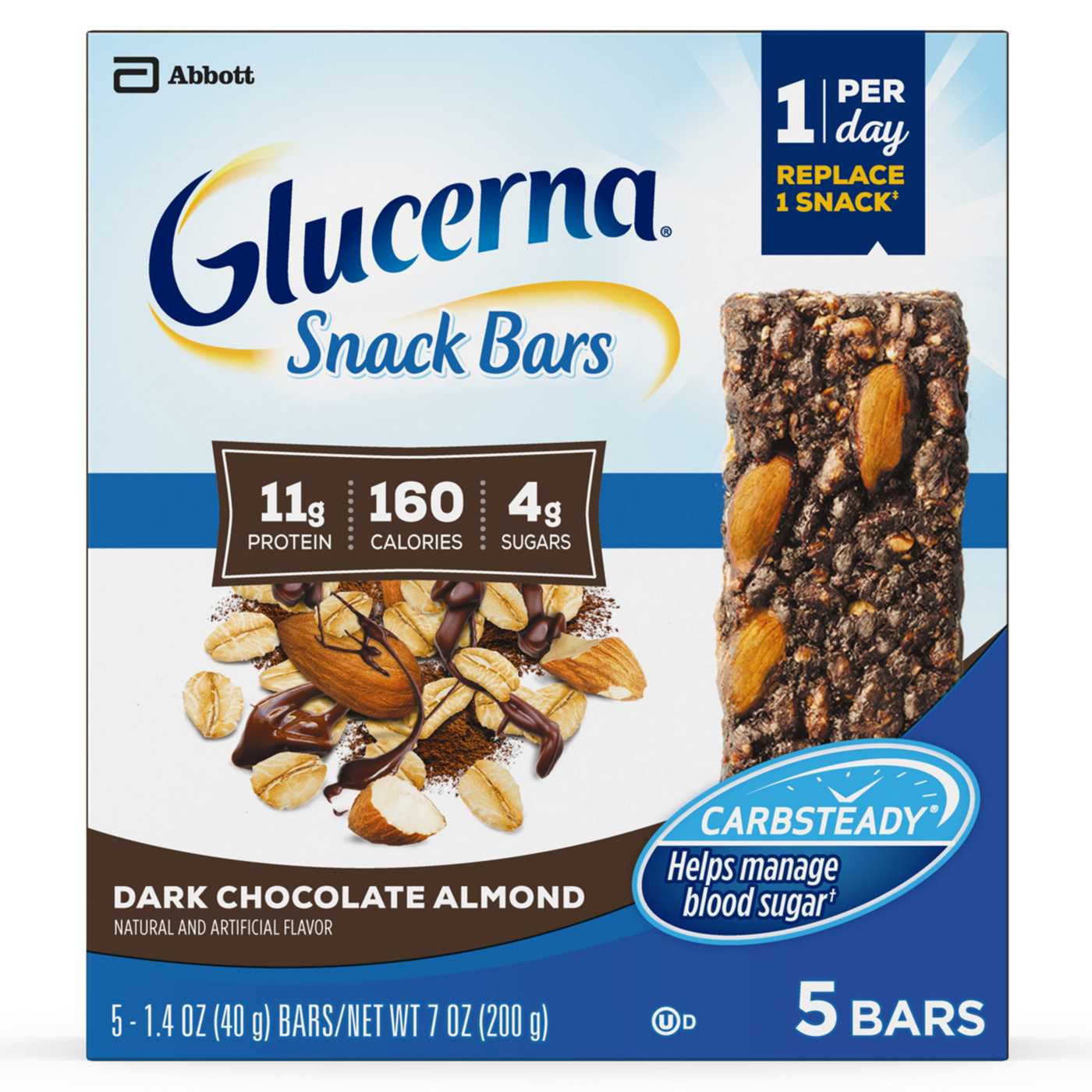 Glucerna Snack Bars Dark Chocolate Almond; image 1 of 10