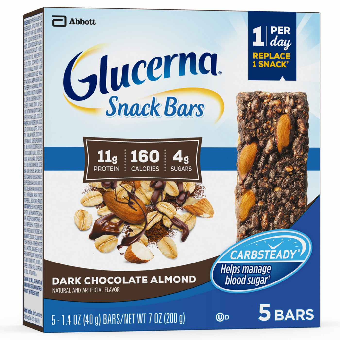 Glucerna Snack Bars Dark Chocolate Almond; image 7 of 10