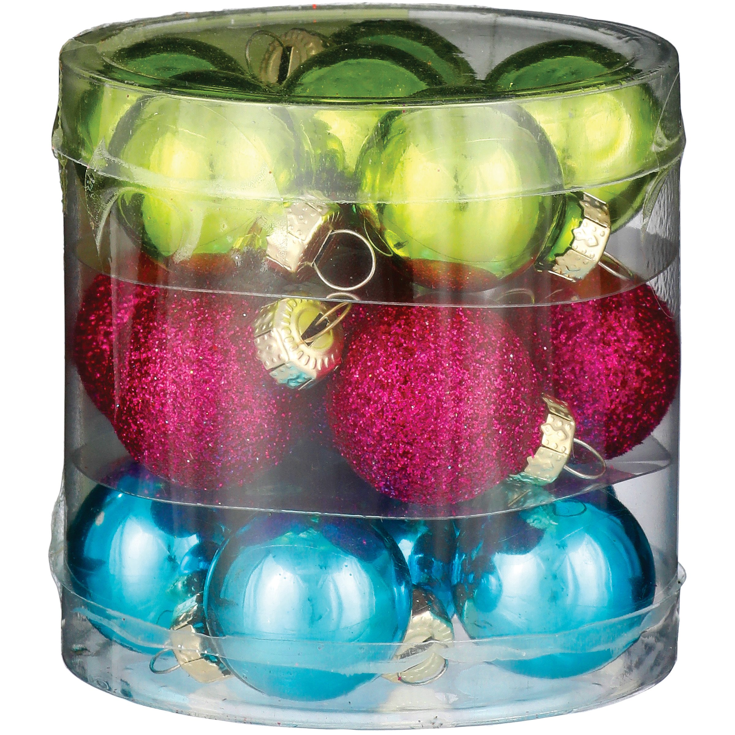 Thirty Fourth & Main Mini Assorted Glass Ball Christmas ...