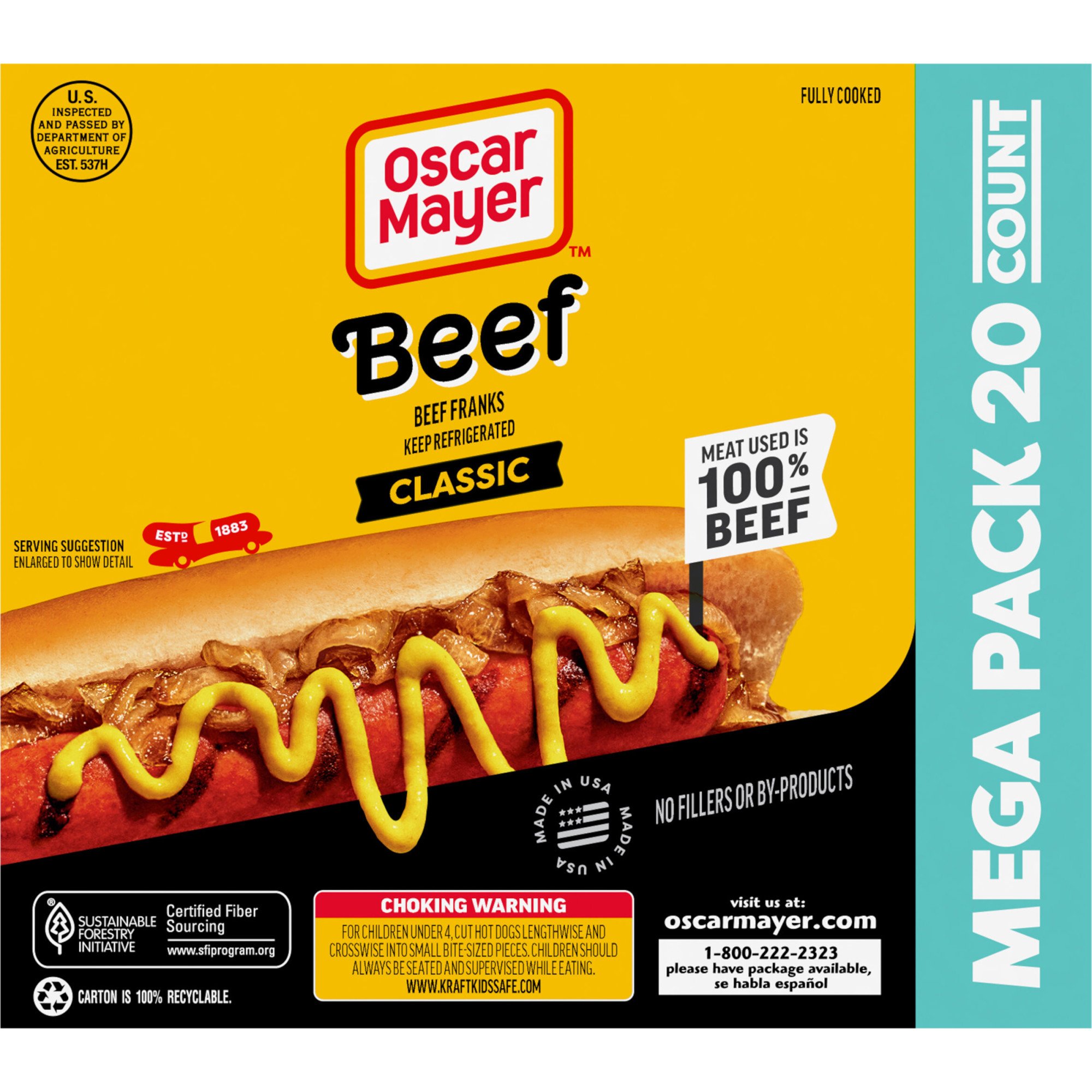 Oscar Mayer Classic Beef Hot Dogs - Shop Hot Dogs At H-E-B