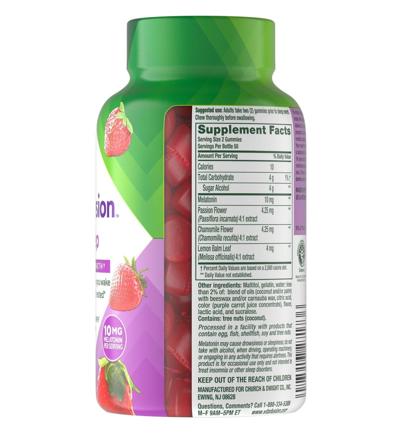 Vitafusion Max Strength Melatonin 10 mg Gummies - Strawberry; image 2 of 9