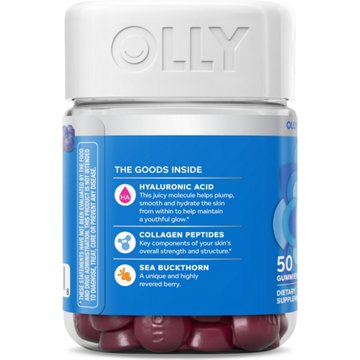 OLLY Glowing Skin Hyaluronic Acid & Collagen Gummies - Plum Berry