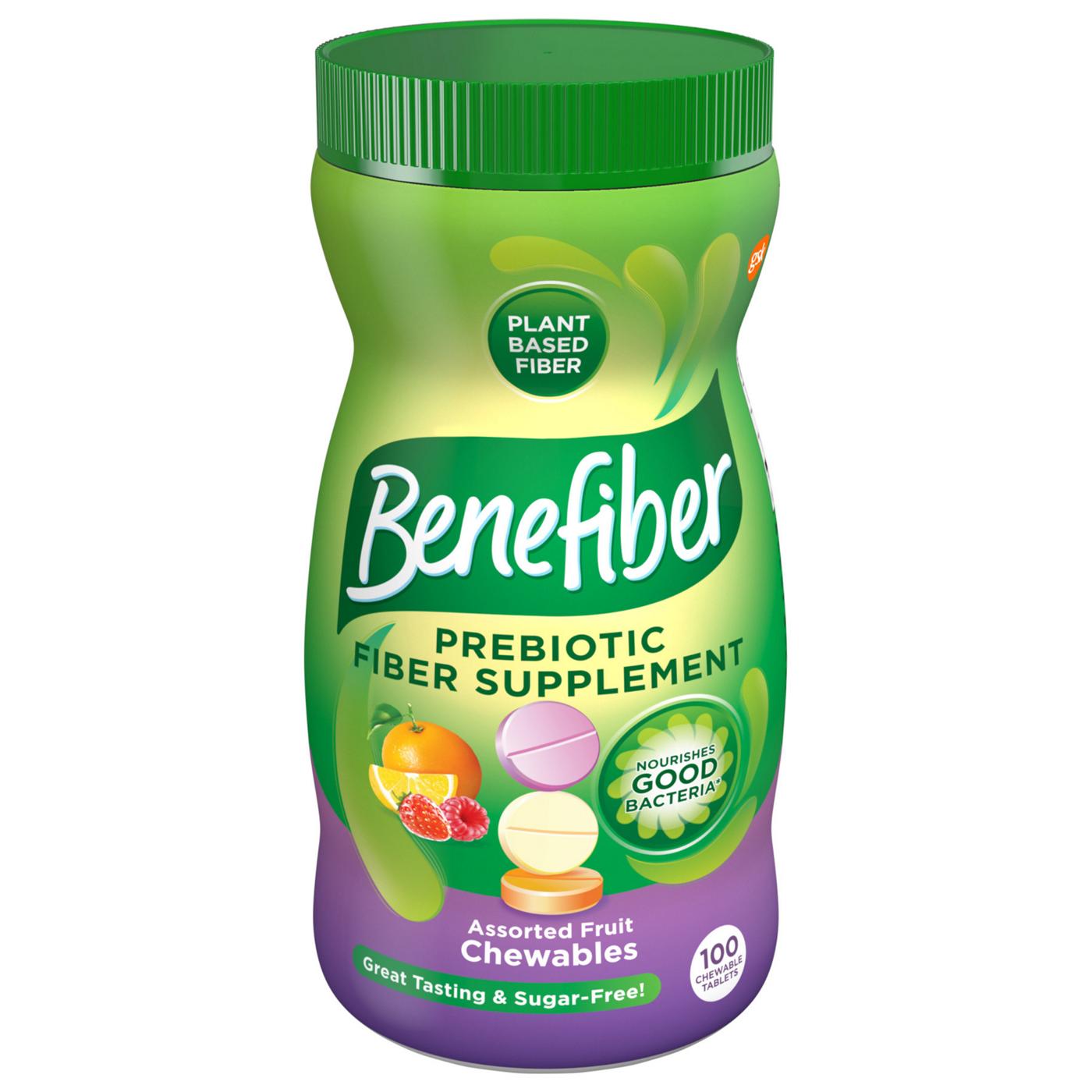 Benefiber Prebiotic Fiber Supplement Chewable Assorted Fruit; image 1 of 9