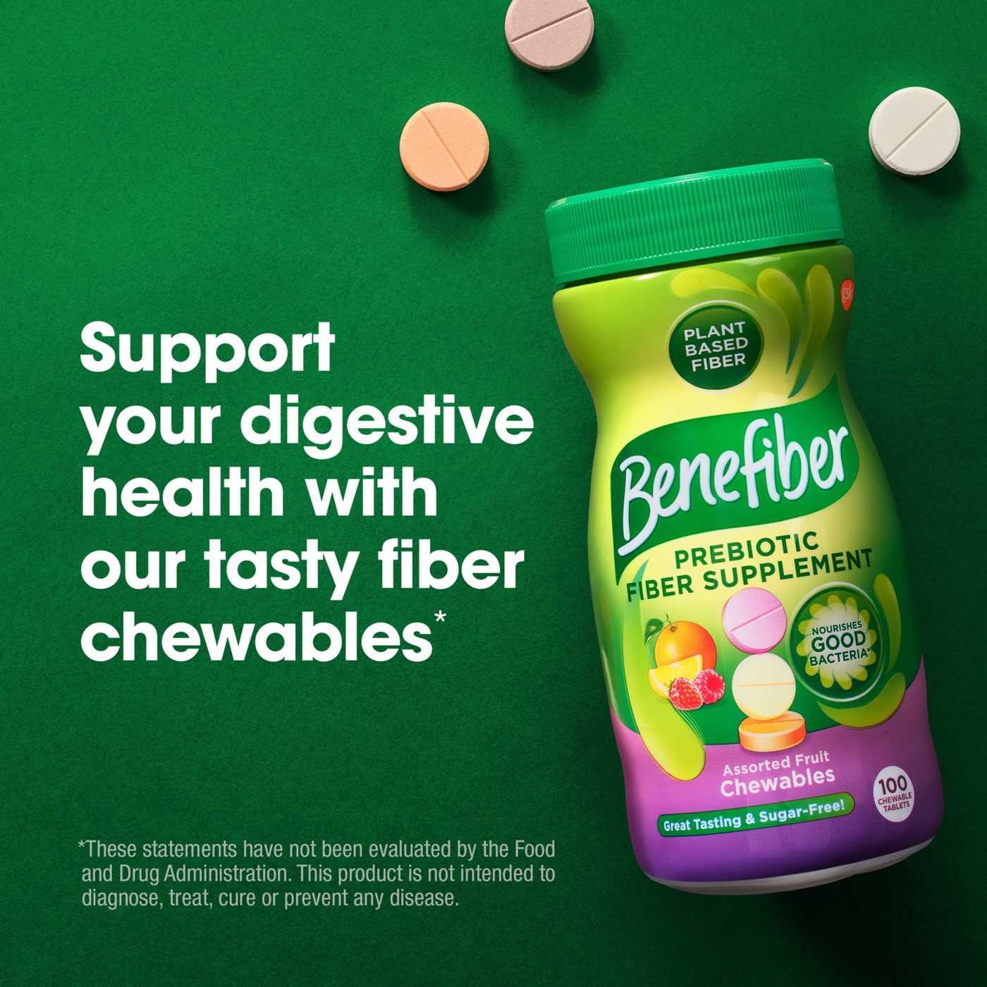 Benefiber Prebiotic Fiber Supplement Chewable Assorted Fruit; image 3 of 9